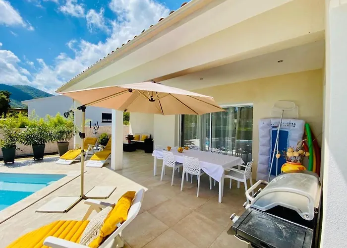 Piscine 7 Min Vue Montagne Clim 別荘 Prunelli-di-Fiumorbo